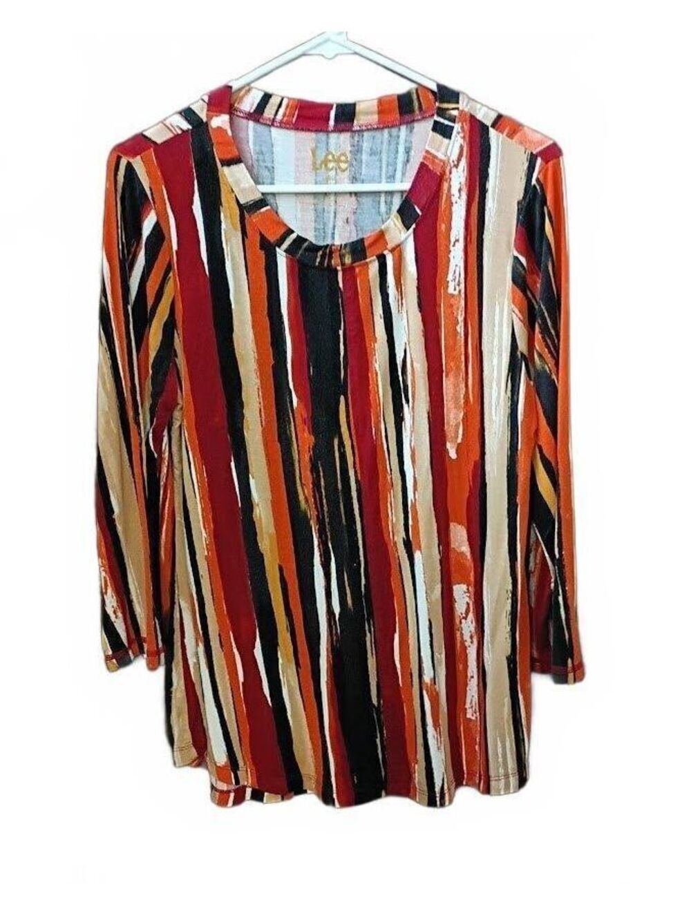 Lee Women's Striped Long Sleeve Top Size L